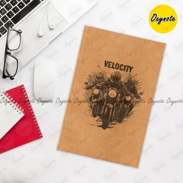 Velocity Theme Cover Notebook by OXYNOTE - 8.5 x 5.5 inch - 80 Pages