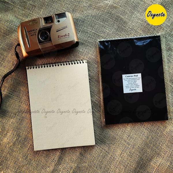 Canvas Pad by OXYNOTE - 300 GSM Handmade Paper - 7 inch x 5 inch - 12 Sheets (Copy)