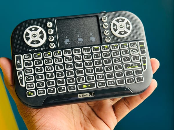 GearUP MK20 2.4GHz + Wireless Dual Mode RGB Backlit Rechargeable Mini Portable Keyboard With Touchpad