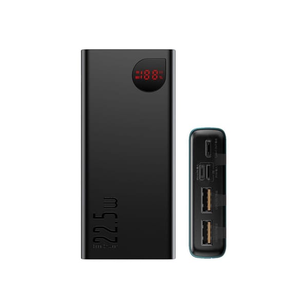 Baseus 22.5W Adaman 20000mAh Power Bank Quick Charge 4.0 + Supercharge – Black