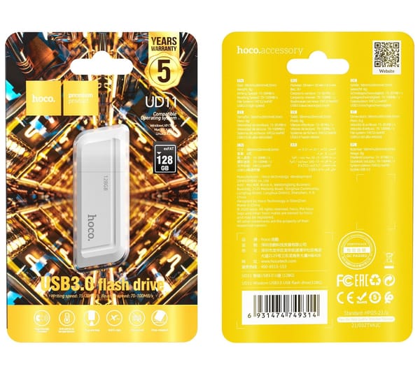 Hoco UD11 USB 3.0 USB Flash Drive 128GB – White