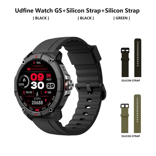 Udfine Watch GS 1.38″ HD Display Bluetooth Calling Alexa with GPS Smartwatch Double straps