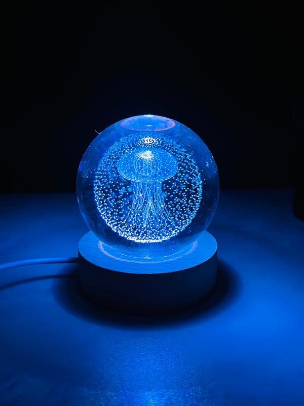 Color Changing LED 3D Crystal Ball – Jellyfish