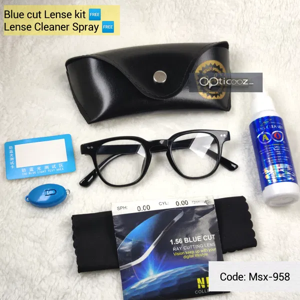 Shiny Black Premium BlueCut eyeglass