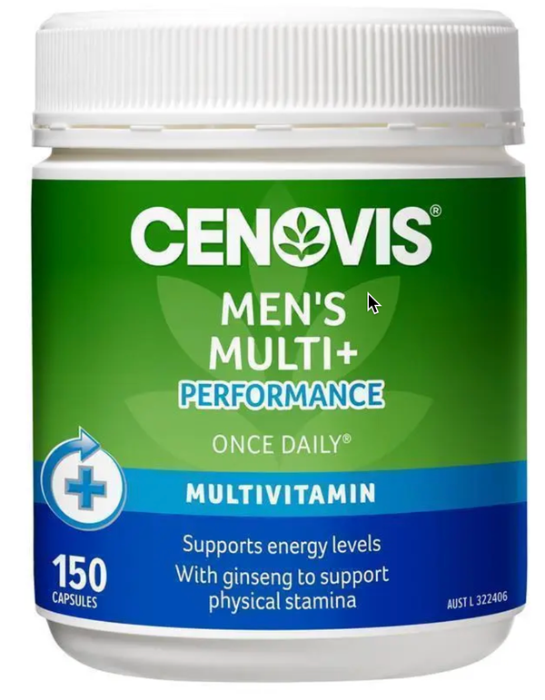 Cenovis Once Daily Mens Multi + Performance 150 Capsules