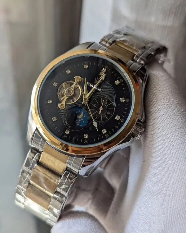 Rolex Black Face Mechanical Watch