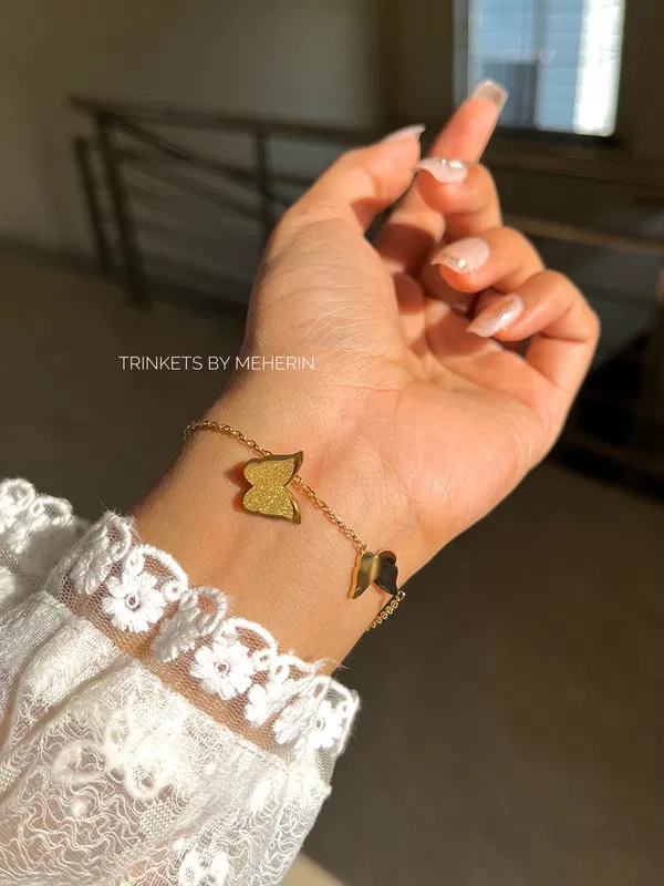 Minimal butterfly bracelet