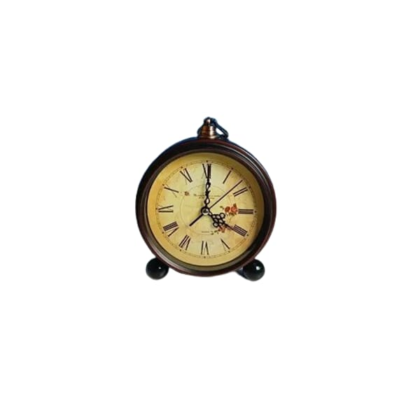 Retro Silent Non-Ticking Desktop Alarm Clock-Roman Number