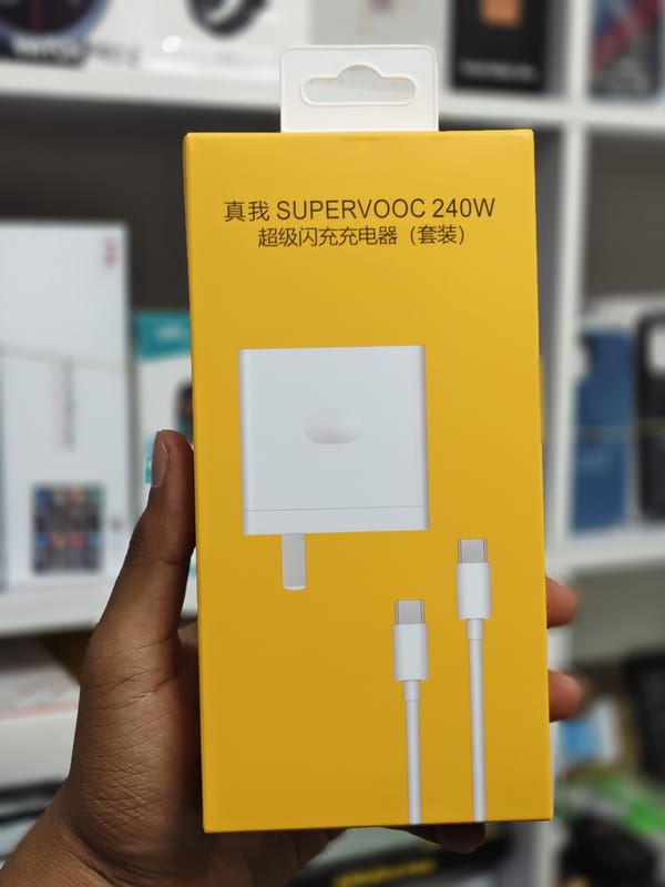 Realme supervooc 240W adapter with cable