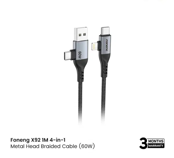 Foneng X92 60W 4-in-1 Fast Charging Cable