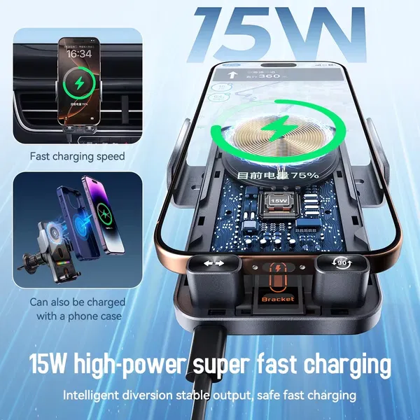 Transparent Electric Wireless Changing Phone Holder