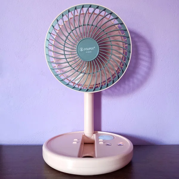 JY-2215 JYSUPER Professional Rechargeable Fan With LED Light