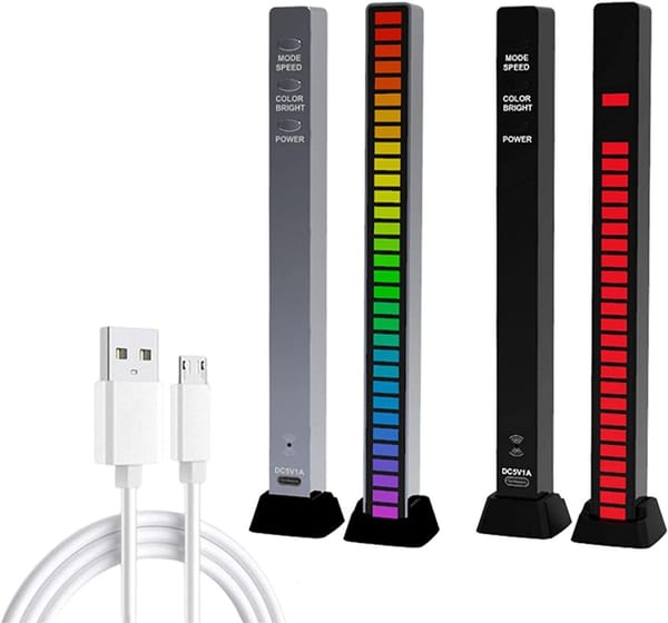 RGB Rechargeable Rhythm Light With Voice-Activated Pickup (D8-32) – Without App