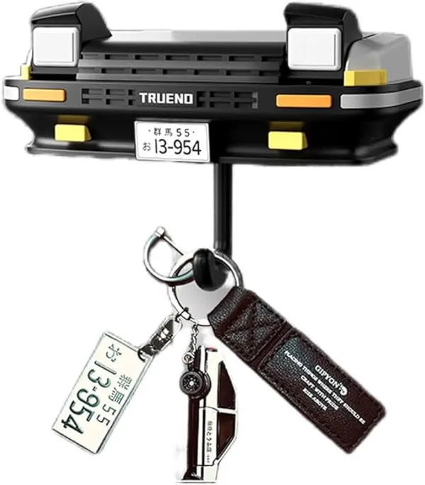 Car Headlight Wall Key Holder – Creative Automotive Key Hanger with LED Light