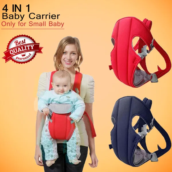4-in-1 Baby Carrier With Comfortable Cushioned Head Support & Buckle Straps Multicolor