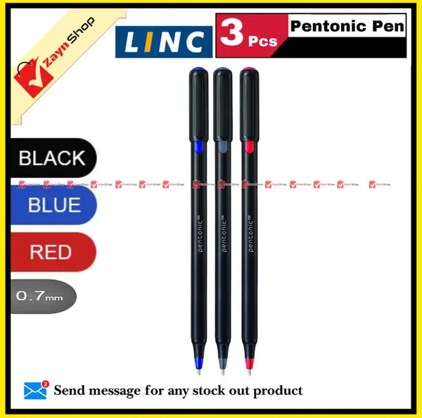 Linc Pentonic Ball Pen 3 colors 0.7mm 3 pcs