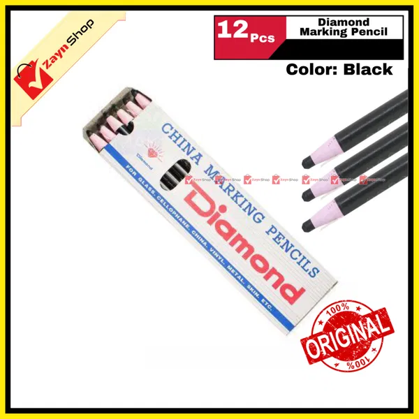 Diamond China Marking Color Pencil pack of 12 Colors