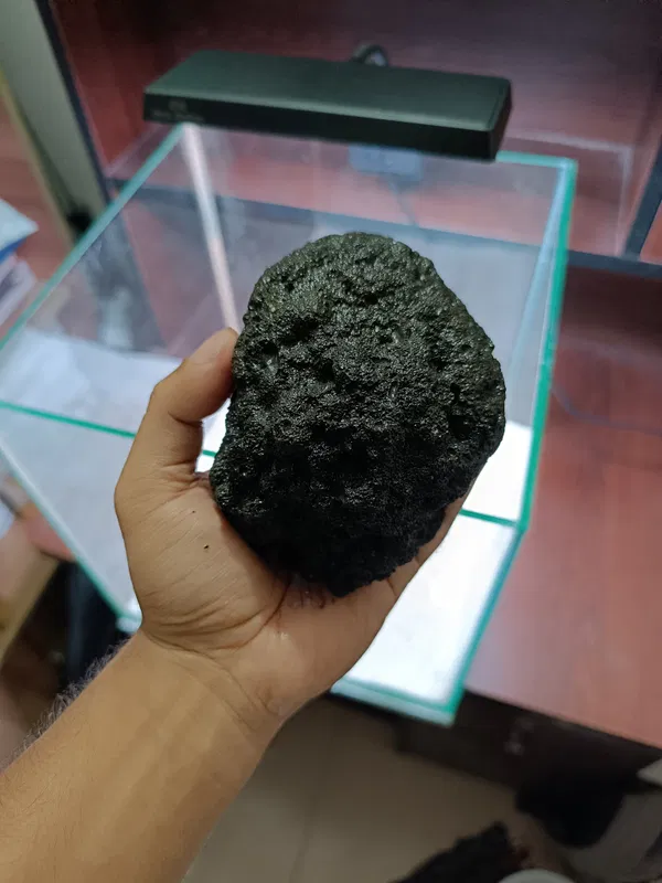 Black lava rock
