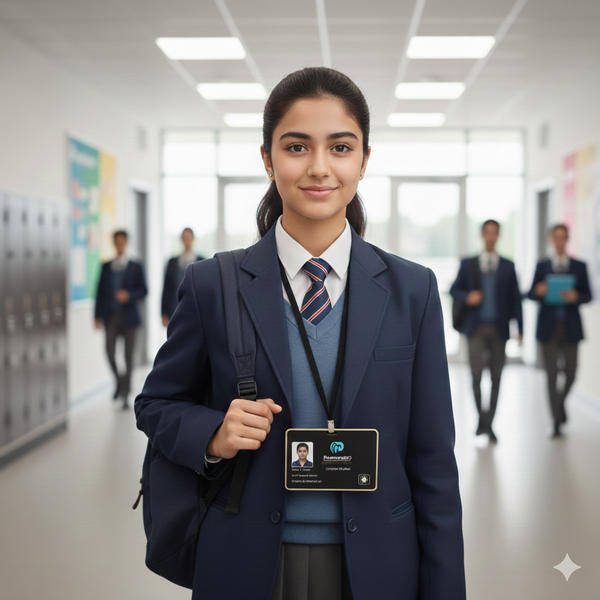 Students ID Card With Ribbon & Holder