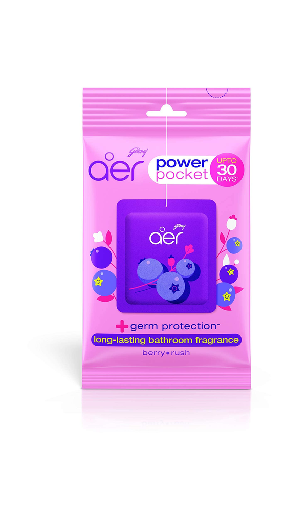 Godrej Aer Power Pocket Bathroom freshener Berry Rush