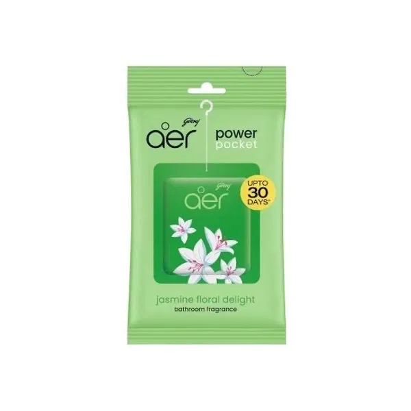 Godrej Aer Power Pocket Bathroom Fragrance Jasmine Floral Delight