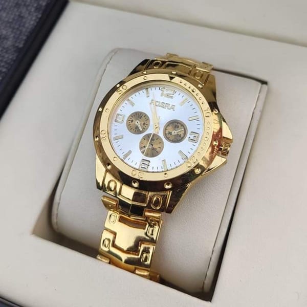 Quartz Wristwatches Stylish Chain Watch Collection For Men - Gold
