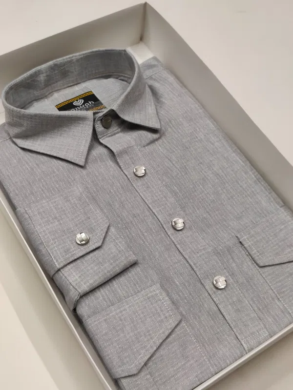 Ajwah Premium Kabli Panjabi –  Ash Gray Edition