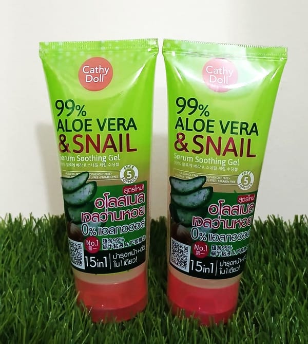 Cathy Doll 99% Aloe Vera & Snail Serum Soothing Gel 60g.