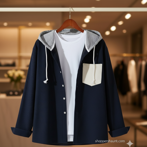Premium corduroy hooded shirt for winter (unisex)