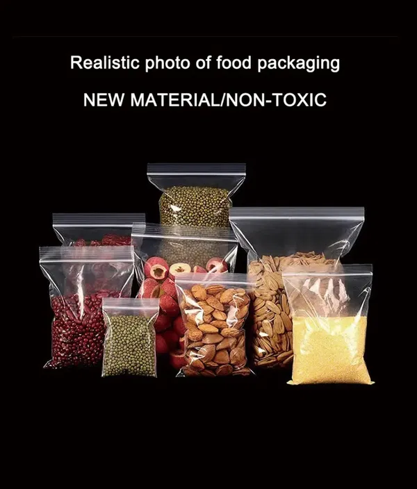 Plastic Zip Lock Bags/Clear Ziplock Poly/Food Grade Ziplock Poly Bag