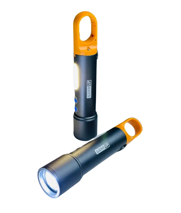 GearUP K57 Multifunctional Rechargeable Torch, Flashlight Zoomable LED Flashlight