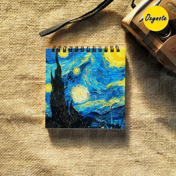 Starry Night Painting Square Sketchbook by OXYNOTE (Copy)