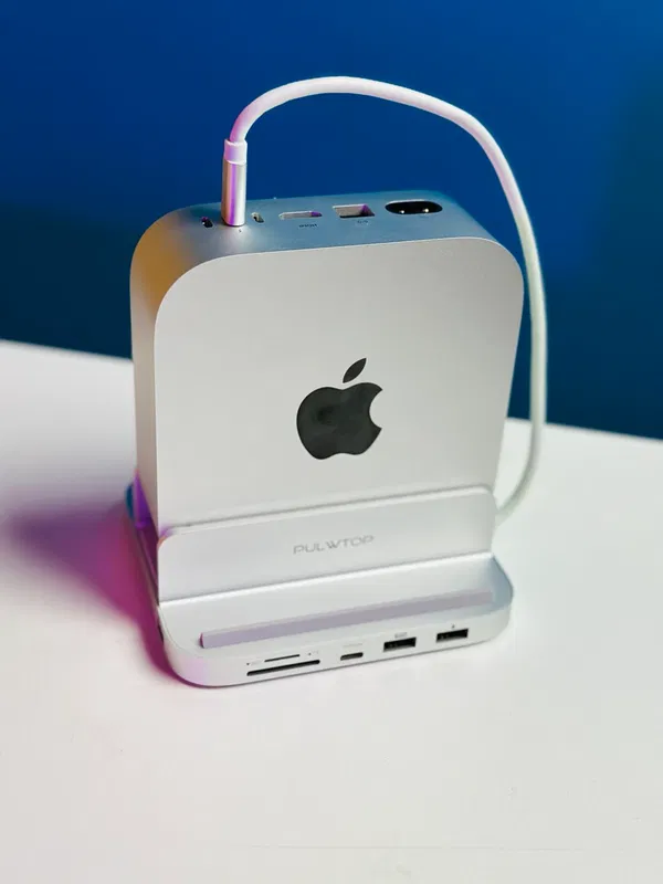 PULWTOP BS212D 9-in-1 Mac mini M4 Dock with SSD Enclosure, HDMI 4K & USB-C 10Gbps (SSD NOT Included)
