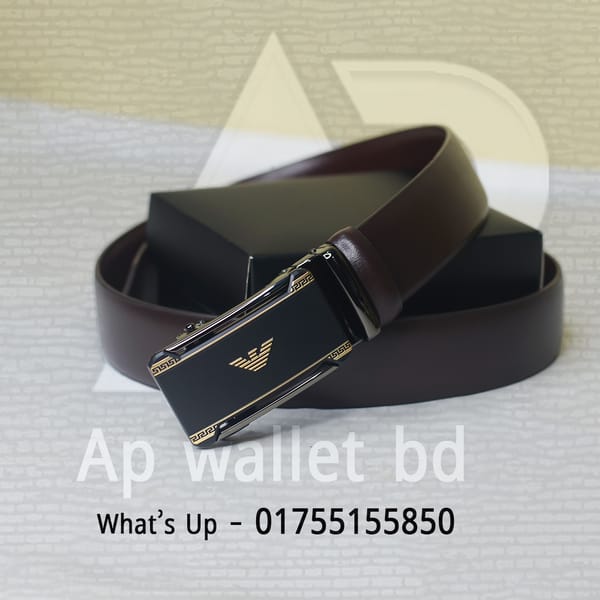 Armani Automatic Alloy Buckle Genuine Leather Belt with box