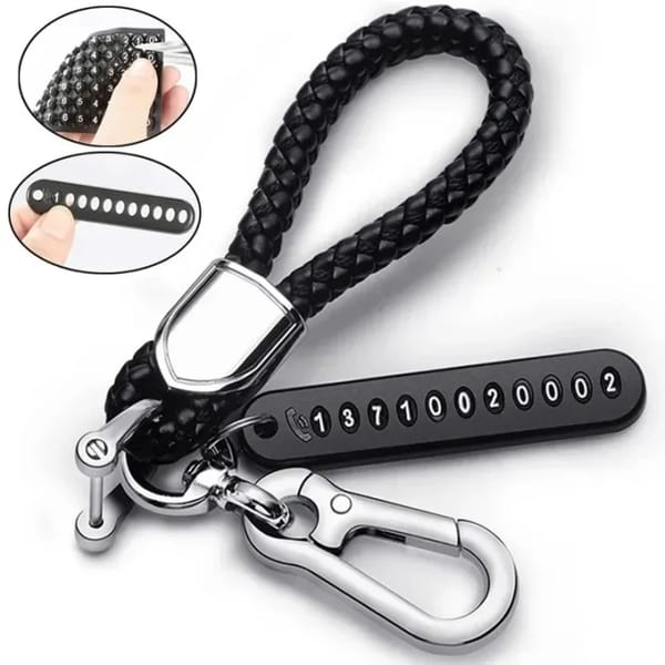 PU Leather Braided Keychain – Anti-Lost Woven Rope Key Holder for Bags, Cars & DIY Accessories | Price in BD