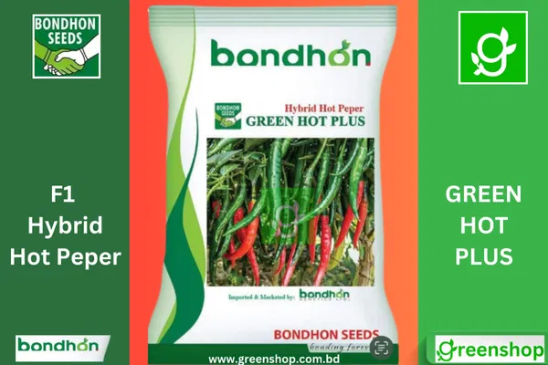 হাইব্রিড মরিচ গ্রীন হট প্লাস  । Hybrid Hot plus Peper Green Hot Seeds
