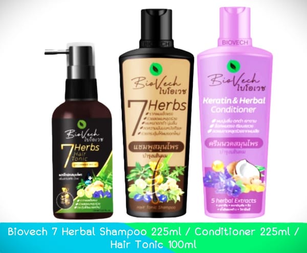 BioVech 7 Herbs Hair Tonic Shampoo/Conditioner/Hair Tonic (Combo pack) 225 ml,225 ml, 100ml