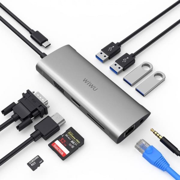 WiWU Alpha A11 in 1 USB Type C HUB Gray | Price in BD