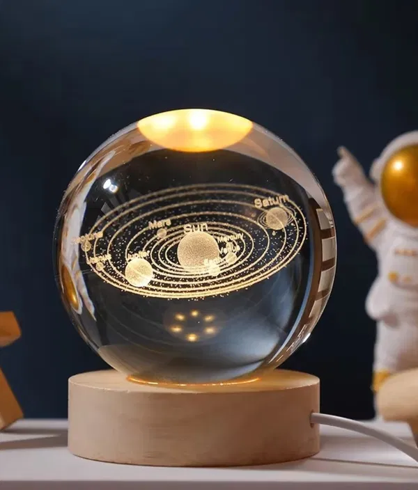3D Crystal Ball Solar System 1 Color/ 7 Color