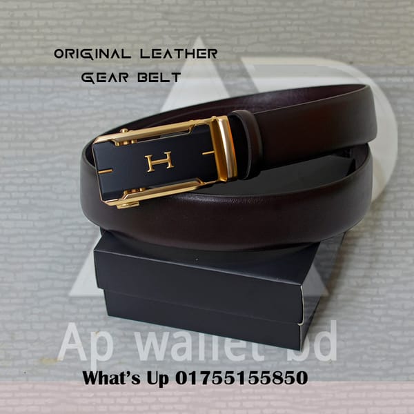 Hermes Genuine Leather Metal Buckle Belt With Auto lock