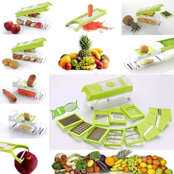 15-in-1 Nicer Dicer Multipurpose Vegetable & Fruit Chopper Cutter Slicer Grater Peeler Kitchen Tool | Price in BD