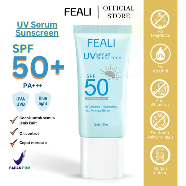 Feali UV serum sunscreen SPF 50+(60ml)