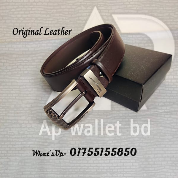 Ferragamo Genuine Leather Pin Buckle Belt With Box