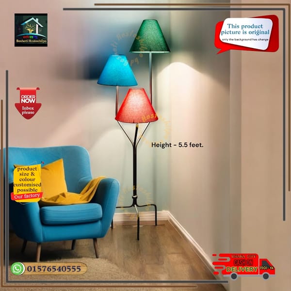Corner stand lamp.