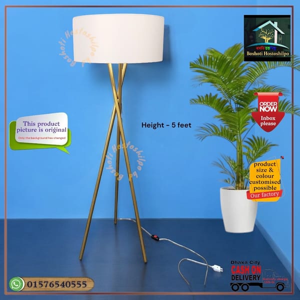 Iron Corner stand lamp.