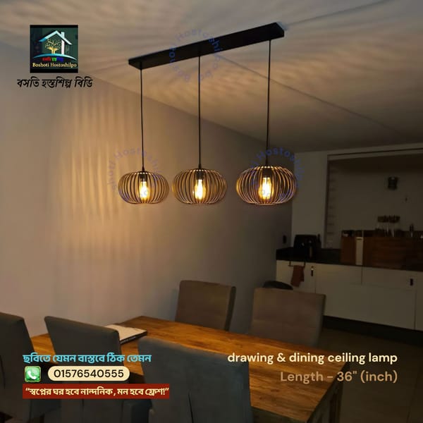 drawing & dining ceiling jar lamp