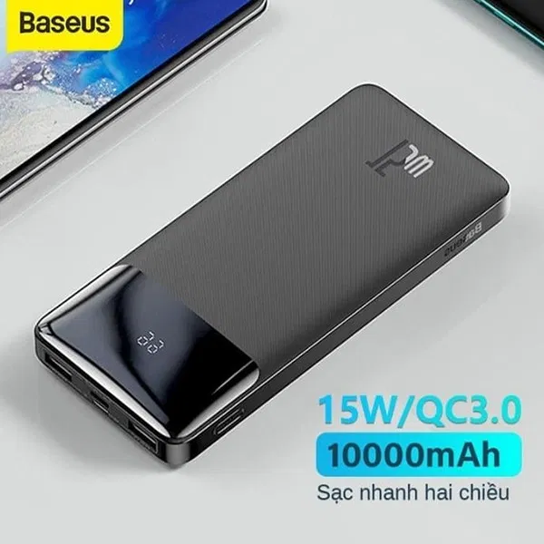 Baseus Bipow Digital Display 15W Power Bank 10000mAh