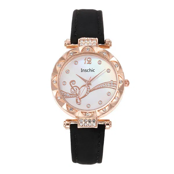 Luxury Retro Quartz Watch – ফরেন ট্রেড এলিগ্যান্ট এক্সপ্লোশন ডিজাইন লেডিজ ওয়াচ