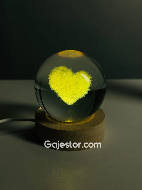 7 colour 3D crystal ball lamp ( love variant )