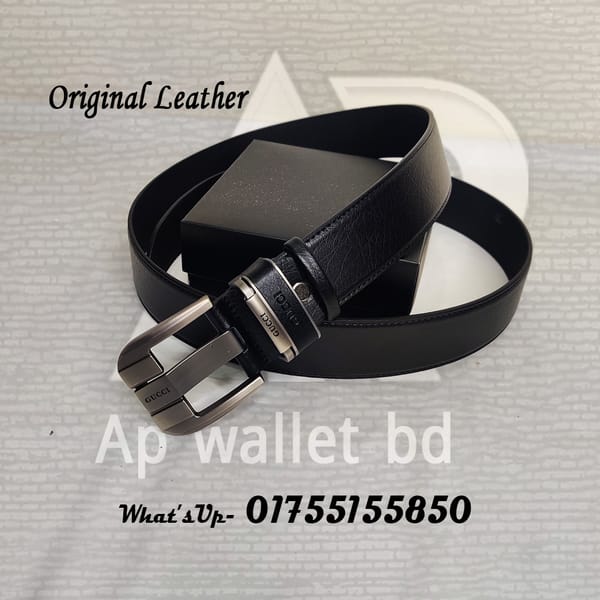 Gucci Premium Genuine Leather Pin Buckle Belt With box